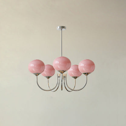 LED Marshmallow Chandelier Light Fixture - Modern White Pendant for Dining Room & Living Room Decor