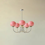 LED Marshmallow Chandelier Light Fixture - Modern White Pendant for Dining Room & Living Room Decor