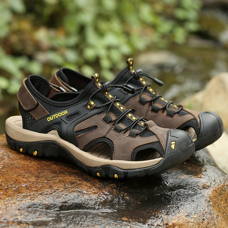 Men’s Durable Breathable Hiking Sandals | Closed-Toe Design, Non-Slip Rubber Sole & Ideal for Outdoor Adventures