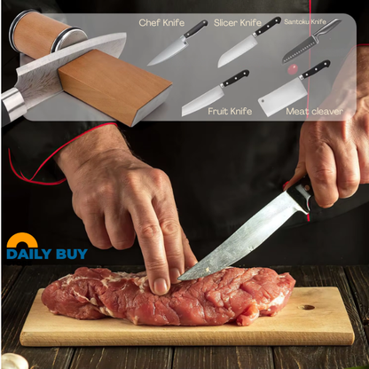 Diamond Knife Sharpener | Dual Grinding Angles & Interchangeable Discs for Professional-Grade Kitchen Performance