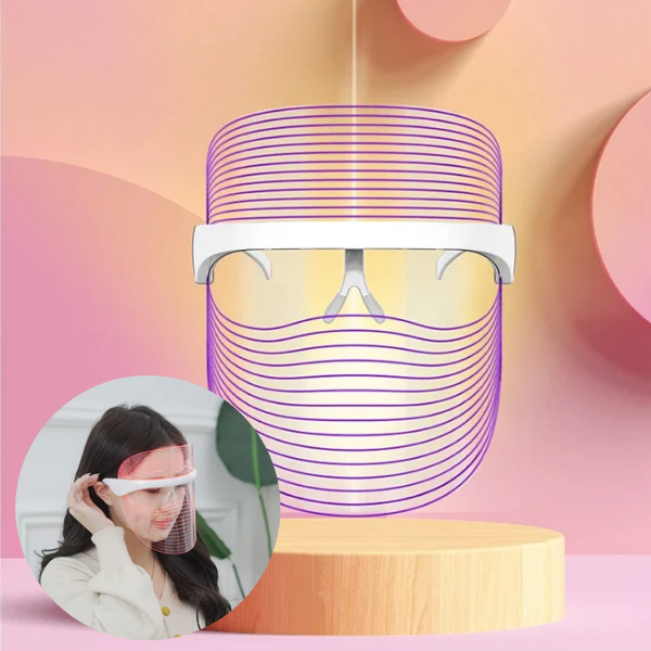 LED Light Therapy Mask | 7-Color Rechargeable Facial Treatment for Wrinkles, Acne & Skin Rejuvenation