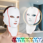 LED Face & Neck Rejuvenation Mask | 7-Color Phototherapy for Wrinkles, Acne & Youthful Skin