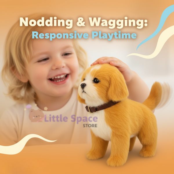 Interactive Plush Dog Toy | AI-Powered, Touch-Responsive & Soft for Kids Aged 3+
