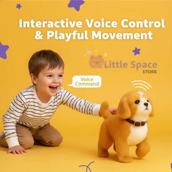 Interactive Plush Dog Toy | AI-Powered, Touch-Responsive & Soft for Kids Aged 3+