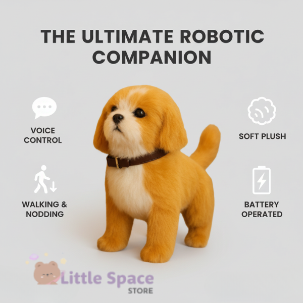 Interactive Plush Dog Toy | AI-Powered, Touch-Responsive & Soft for Kids Aged 3+