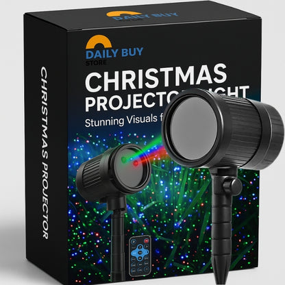 Laser Christmas Projector Light | RGB 3-Color Moving Patterns for Outdoor Holiday Displays