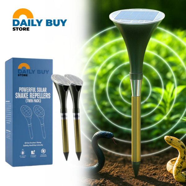 Powerful Solar Snake Repeller | 8th Generation, Advanced Vibration Technology for Family & Pet Safety Outdoors