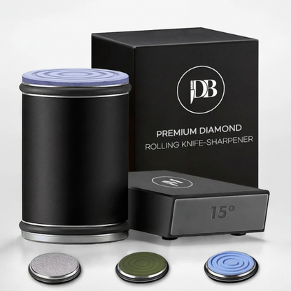 Diamond Knife Sharpener | Dual Grinding Angles & Interchangeable Discs for Professional-Grade Kitchen Performance