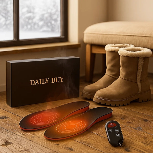 Heated Shoe Insoles | Rechargeable, Remote-Controlled & Adjustable Temperature for Cold Weather Comfort