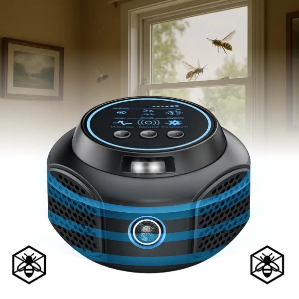 Ultrasonic Wasp & Hornet Repellent Plug-In | Chemical-Free, Silent Protection for Home, Pool & Patio (Covers 3200 sq. ft.)