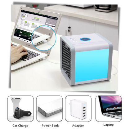 Portable Mini Air Cooler – USB-Powered AC Unit for Cool Comfort On the Go