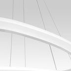 Modern 3-Ring LED Pendant Light Fixture - Adjustable Hanging Ceiling Light for Dining Room & Kitchen