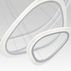 Modern 3-Ring LED Pendant Light Fixture - Adjustable Hanging Ceiling Light for Dining Room & Kitchen