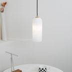 Mid-Century Modern Alabaster Pendant Light Fixture for Dining Room & Entryway