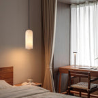 Mid-Century Modern Alabaster Pendant Light Fixture for Dining Room & Entryway