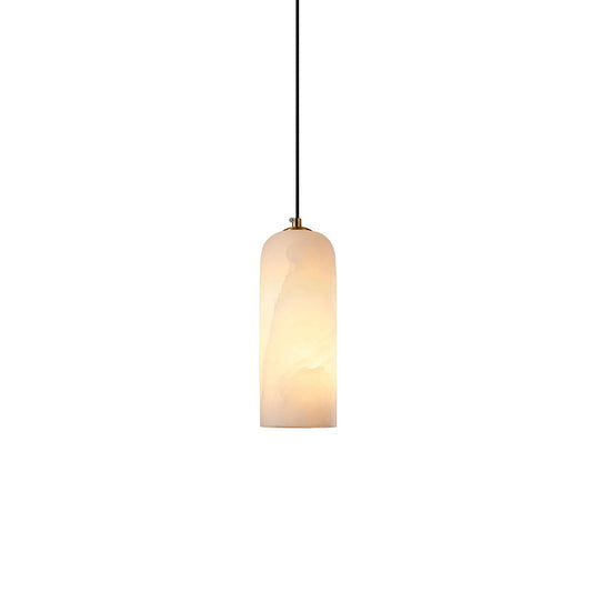 Mid-Century Modern Alabaster Pendant Light Fixture for Dining Room & Entryway