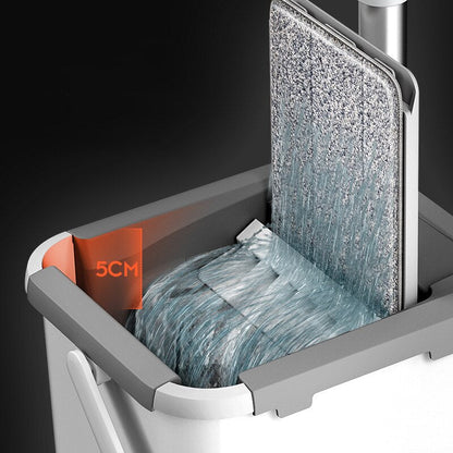 Flat Bottom Mop and Bucket Set | Aluminium Handle, 360° Rotating Head & Microfibre Pads for Efficient Home Cleaning