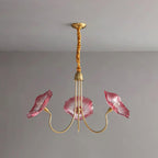 Murano Glass Flower Chandelier - Handcrafted Floral Design Pendant Light for Living Room & Dining Room Decor