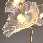 Murano Glass Flower Chandelier - Handcrafted Floral Design Pendant Light for Living Room & Dining Room Decor