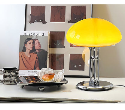 LED Mushroom Table Lamp - Modern Design with Adjustable Brightness for Home Office & Living Room Use