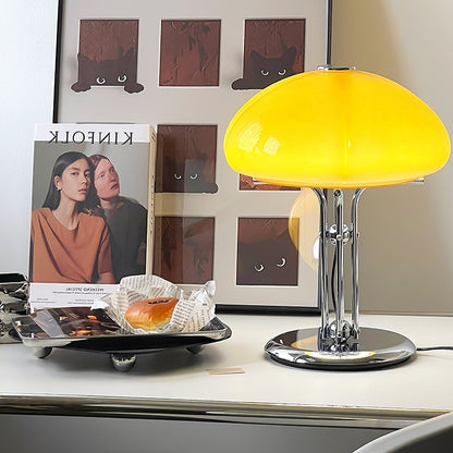 LED Mushroom Table Lamp - Modern Design with Adjustable Brightness for Home Office & Living Room Use