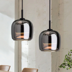 Nordic Black Glass Pendant Light Fixture for Kitchen Island & Dining Room Lighting