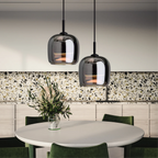 Nordic Black Glass Pendant Light Fixture for Kitchen Island & Dining Room Lighting