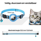 Cat Collar with Safety Buckle | GPS Tracker Holder, Reflective Design & Quick-Release for Nighttime Safety