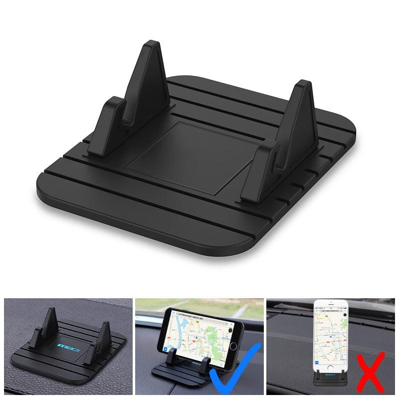 Non-Slip Phone Holder for Car | Silicone Gel, Hands-Free Design & Ideal for GPS Navigation