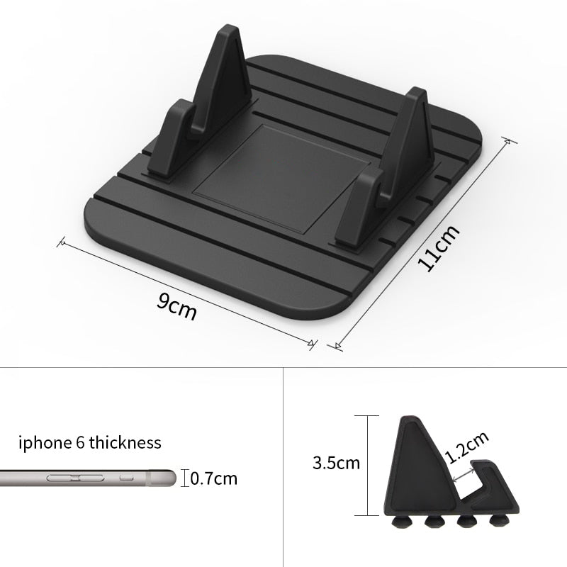 Non-Slip Phone Holder for Car | Silicone Gel, Hands-Free Design & Ideal for GPS Navigation