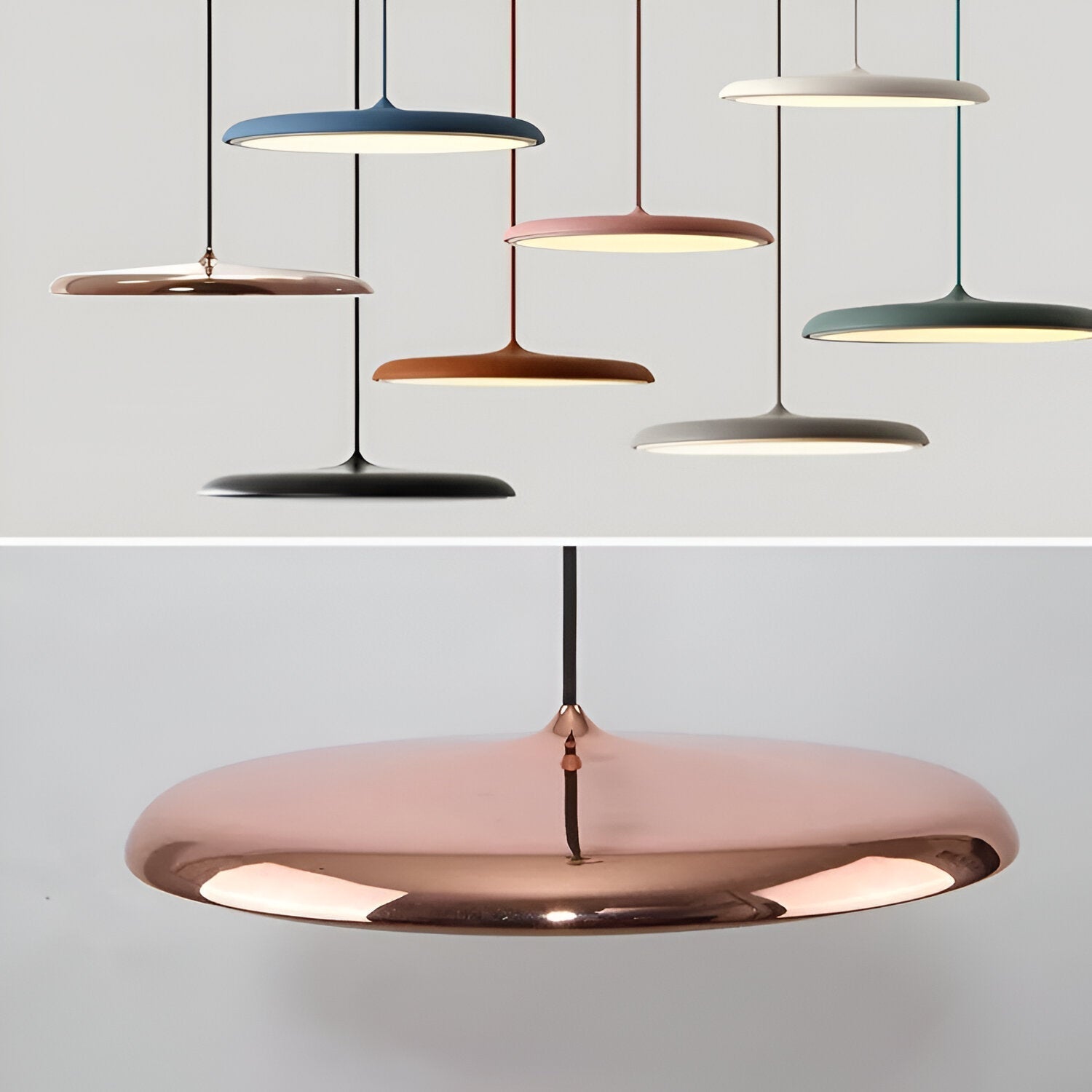 LED Pendant Light Fixture - Nordic Modern Flying Saucer Design for Kitchen, Dining Room & Living Room Lighting