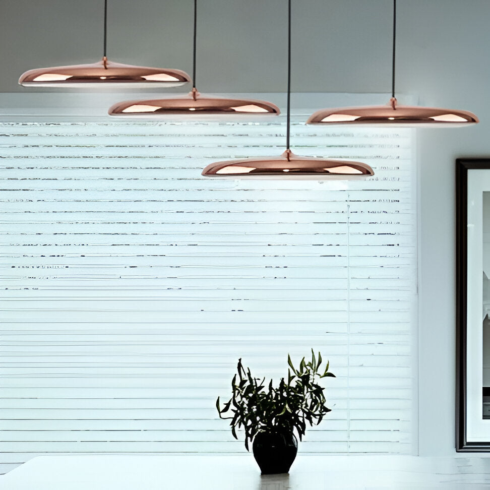 LED Pendant Light Fixture - Nordic Modern Flying Saucer Design for Kitchen, Dining Room & Living Room Lighting