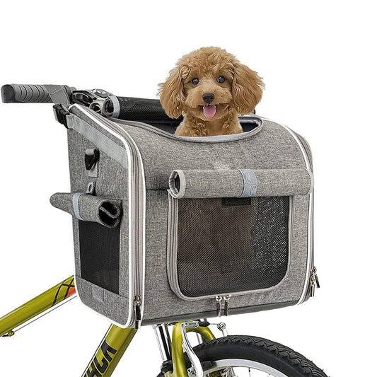 3in1 Dog Transport Bag for Bicycles | Weatherproof, Padded & Versatile Carrier for Active Dog Owners