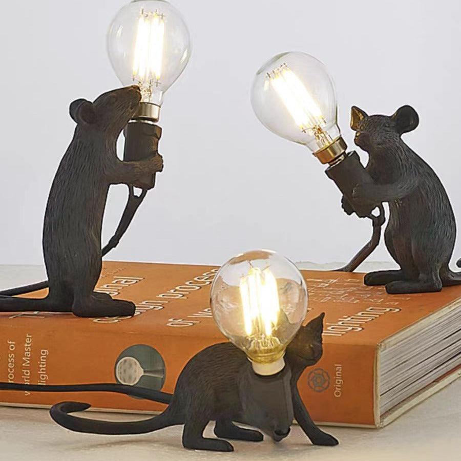 LED Mouse Night Table Lamp - Cute Animal Design for Kids' Bedroom & Nursery Lighting