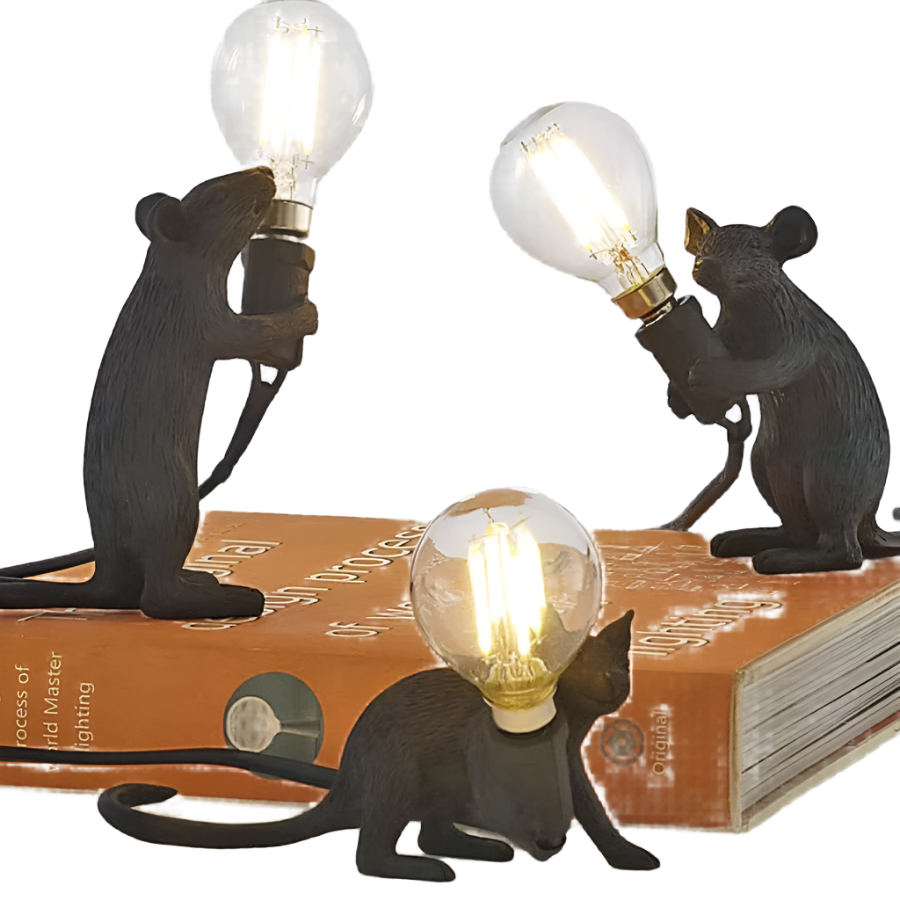 LED Mouse Night Table Lamp - Cute Animal Design for Kids' Bedroom & Nursery Lighting