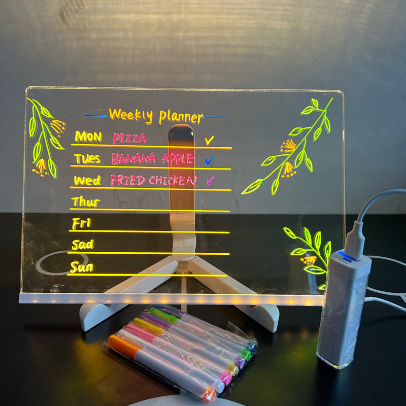 Luminous LED Drawing Board for Children | Reusable, USB-Powered & Ideal for Creative Fun and Learning Activities