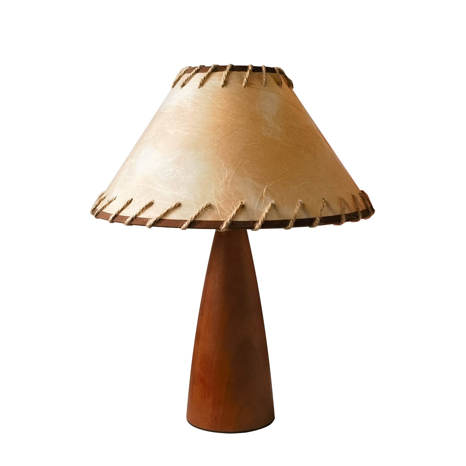 Solid Wood Retro Table Lamp with Adjustable Brightness for Living Room & Bedroom Lighting