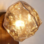 Ice Glass Cube Wall Lamp - Nordic Style Fixture for Modern Home Decor & Ambient Lighting