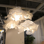 Nordic Paper Cloud Pendant Lamp - Modern Hanging Light Fixture for Living Room & Dining Room