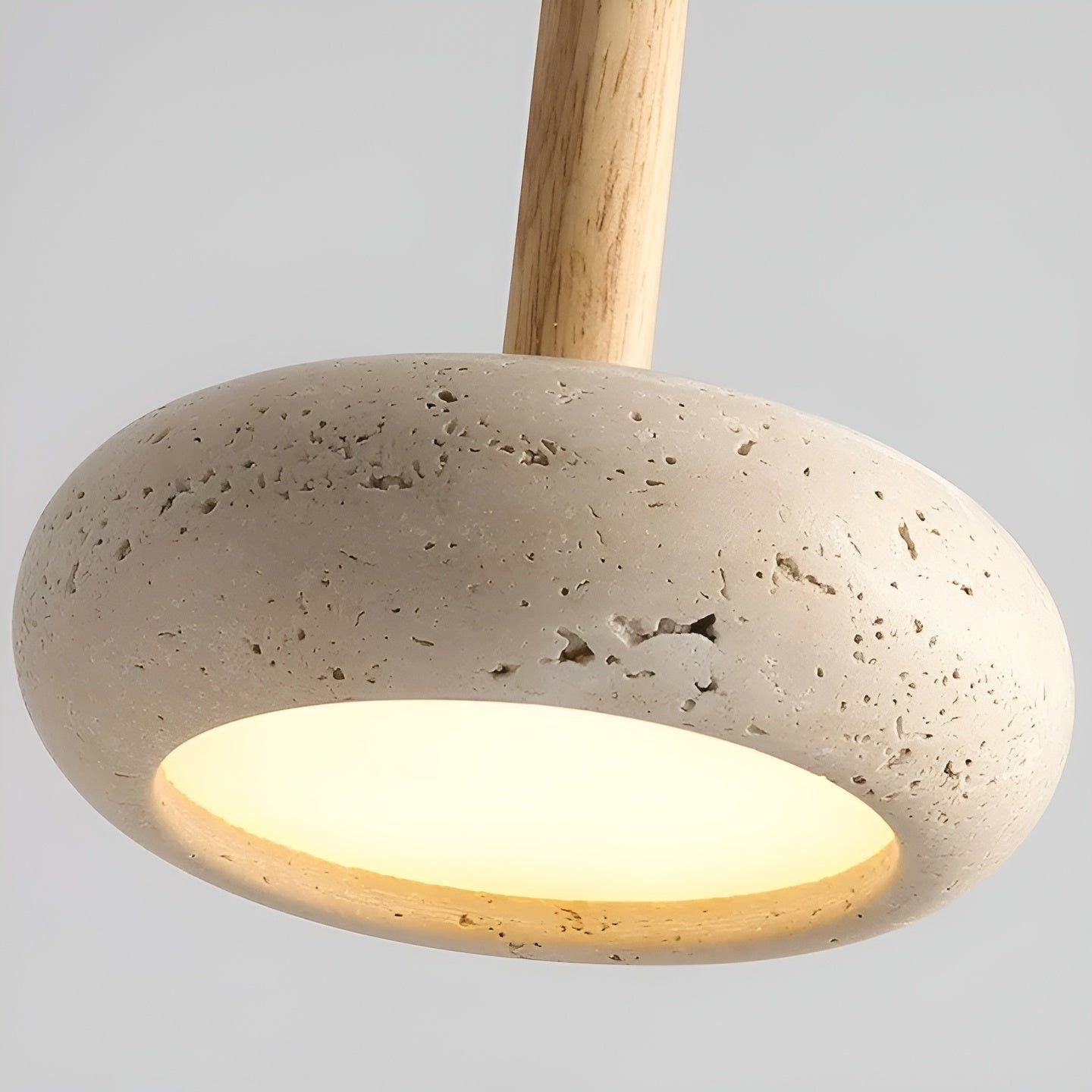 LED Wabi Sabi Japanese Ceiling Light - Retro Stone Fixture for Modern Home Decor & Ambient Lighting