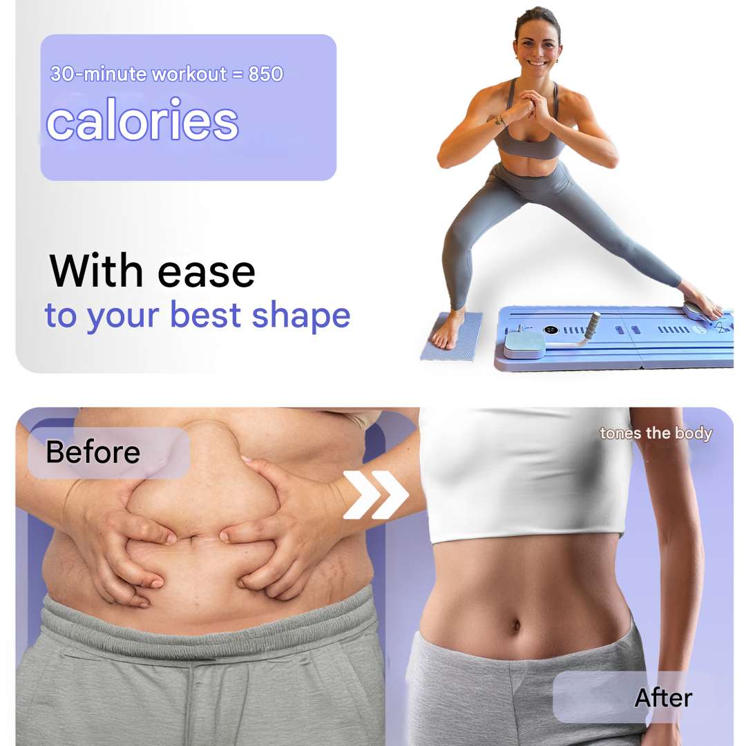 Pilates Reformer Set | Core Strengthening, Flexibility & Compact for Home or Office Use