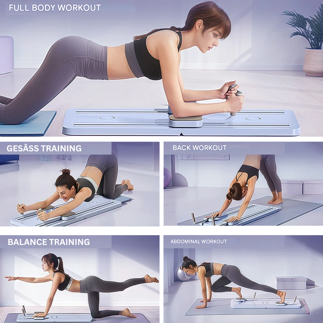 Pilates Reformer Set | Core Strengthening, Flexibility & Compact for Home or Office Use