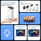 Portable 4K Mini Projector | Compact Design, Wi-Fi 6 & Bluetooth 5.0 for Home Entertainment & Outdoor Movie Nights