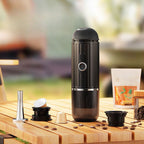 Compact Portable Espresso Maker with USB Charging - Perfect for Coffee Lovers On-the-Go, Compatible with Ground Coffee