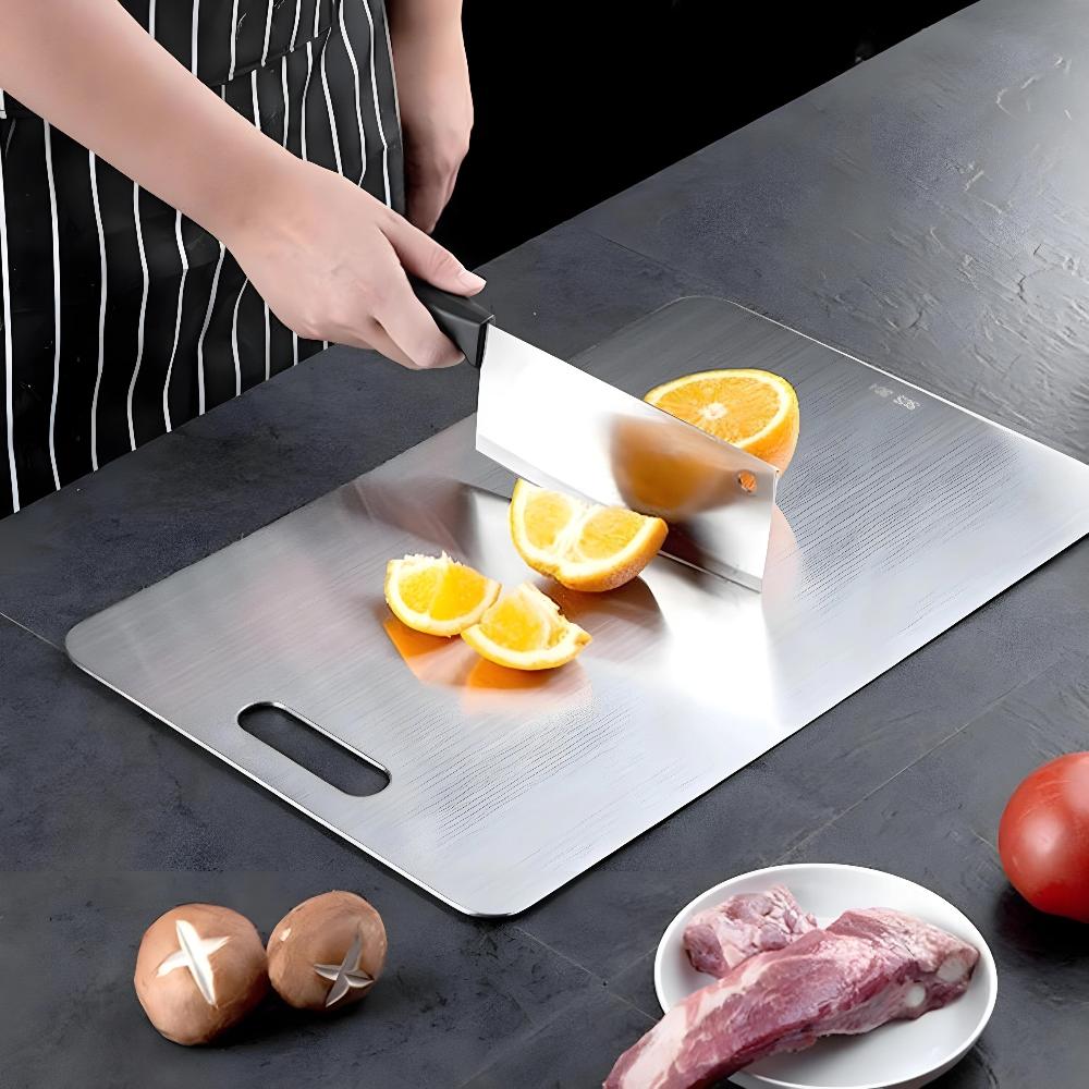 Premium Stainless Steel Chopping Board | Antibacterial, Scratch-Resistant & Ideal for Safe Food Preparation