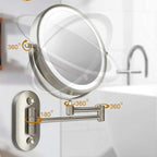 LED Magnifying Makeup Mirror with Adjustable Brightness and 10x Magnification for Flawless Beauty Application