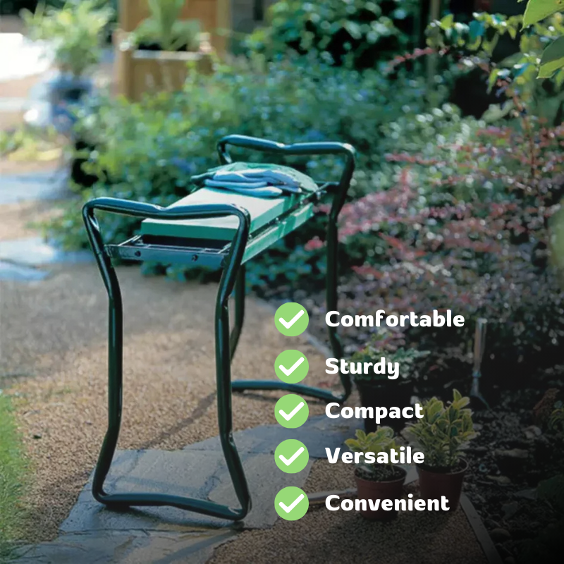 2-in-1 Gardening Kneeler & Seat | Cushioned, Lightweight Design with Tool Storage for Comfortable Gardening Tasks
