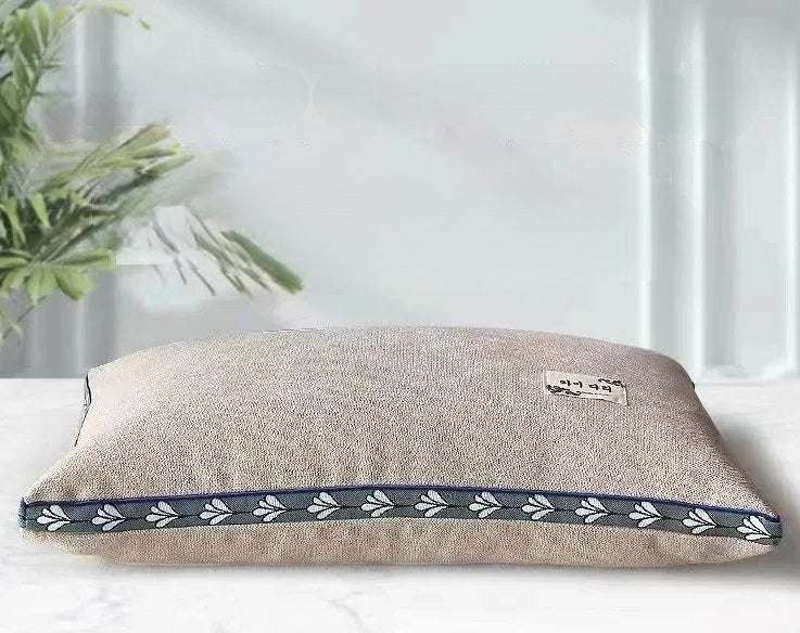 Buckwheat Husk Neck Pillow | Hypoallergenic, Breathable Support for Side and Back Sleepers