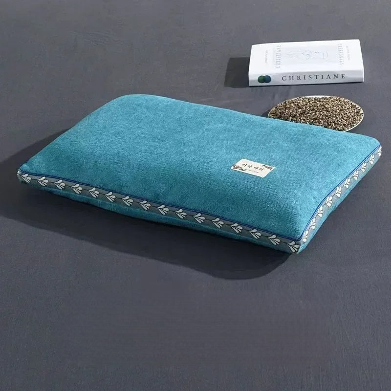 Buckwheat Husk Neck Pillow | Hypoallergenic, Breathable Support for Side and Back Sleepers