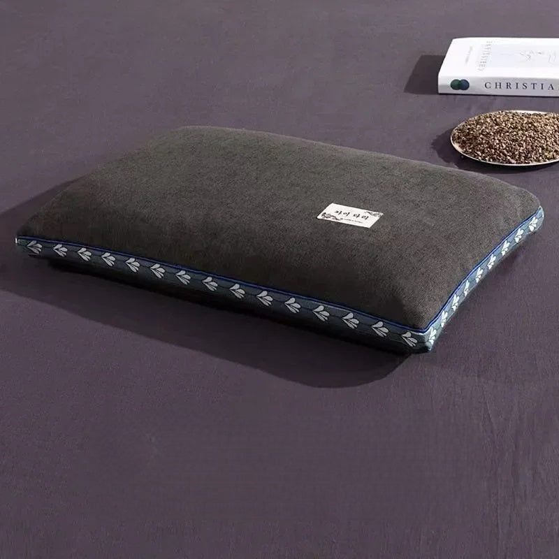 Buckwheat Husk Neck Pillow | Hypoallergenic, Breathable Support for Side and Back Sleepers